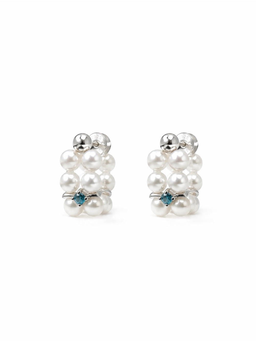 #E71 Pearl Cove Hoop Earrings