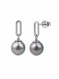 #E50 Akoya Pearl Chain Link Earrings