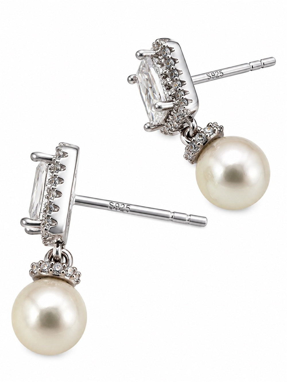 #E59 Monroe Pearl Drop Earrings