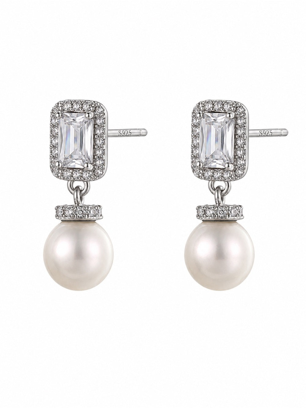 #E59 Monroe Pearl Drop Earrings