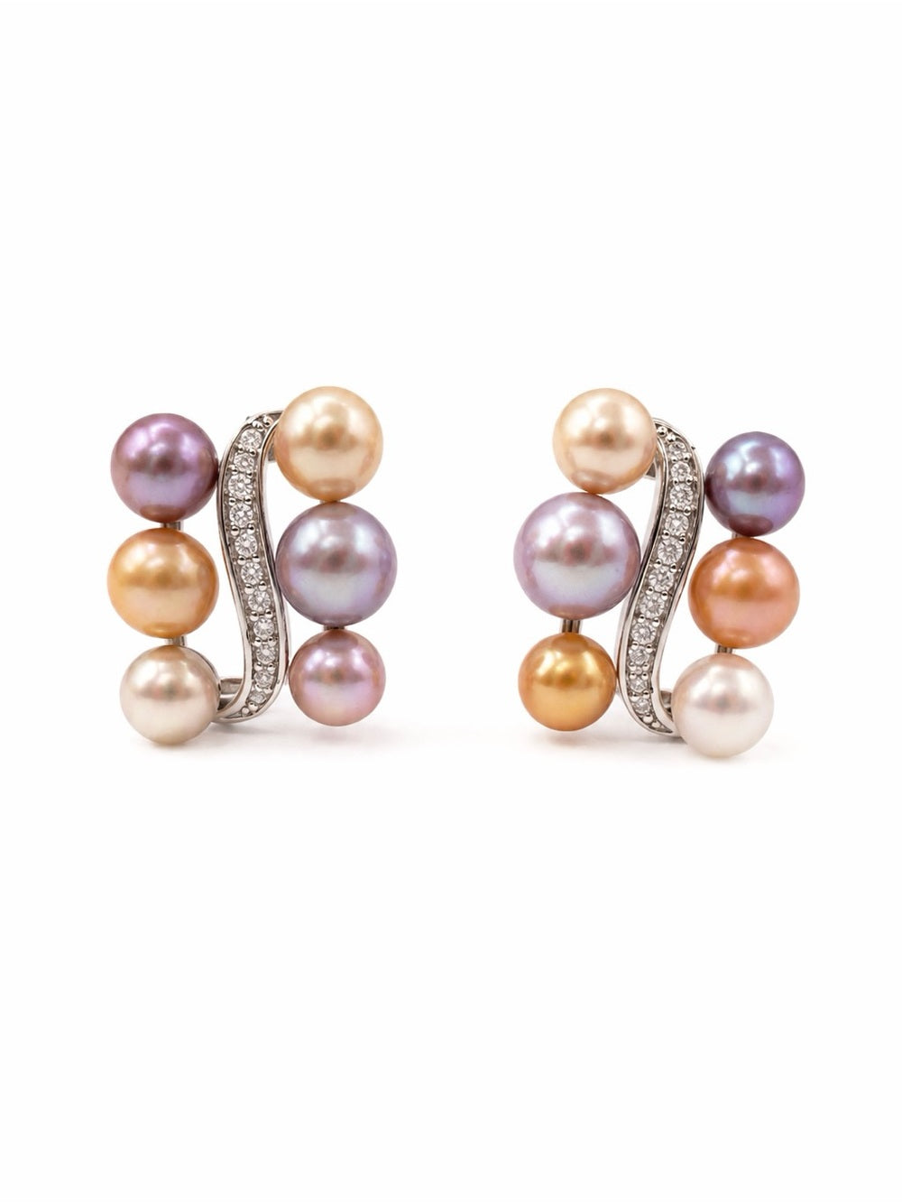 #E84 Pearl Garland Stud Earrings