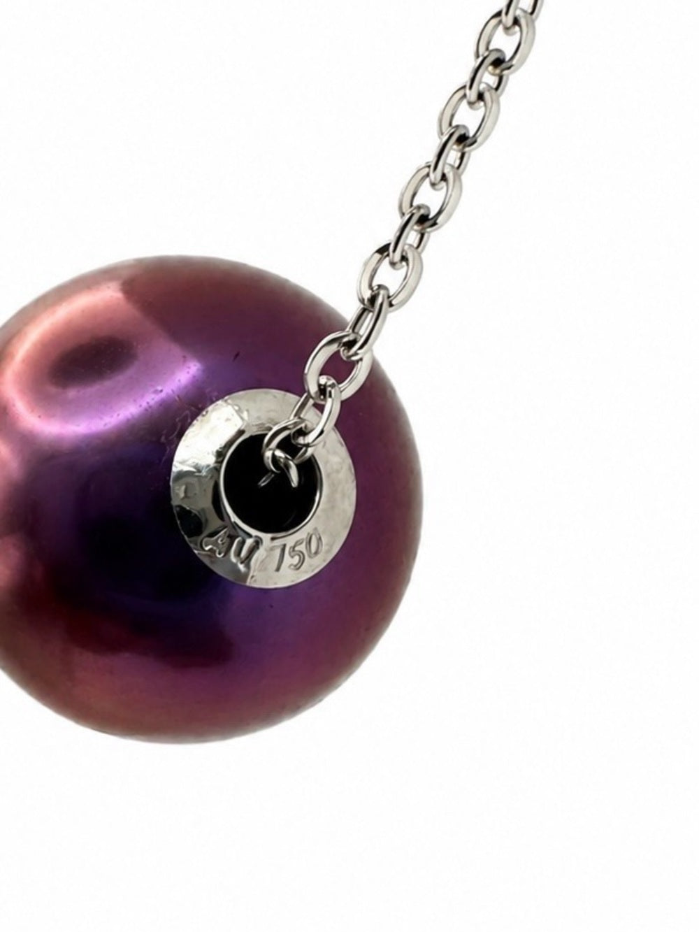 #P1 Edison Pearl Floating Necklace - Silver