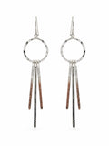 #95 Silver Handmade Hammered Dangle Earrings