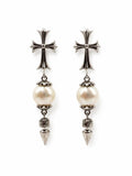 #E67 Gothic Cathedral Pearl Drop Earrings