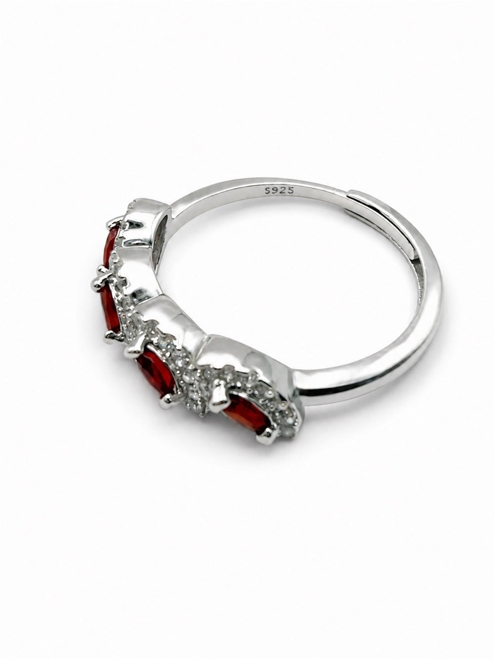 R46 Garnet Vine Marquise Ring s925