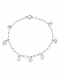 B005 Dainty Silver Moonstone Paperclip Bracelet