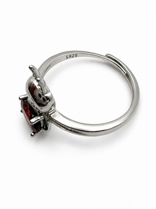 #R17 Garnet Labubu Ring