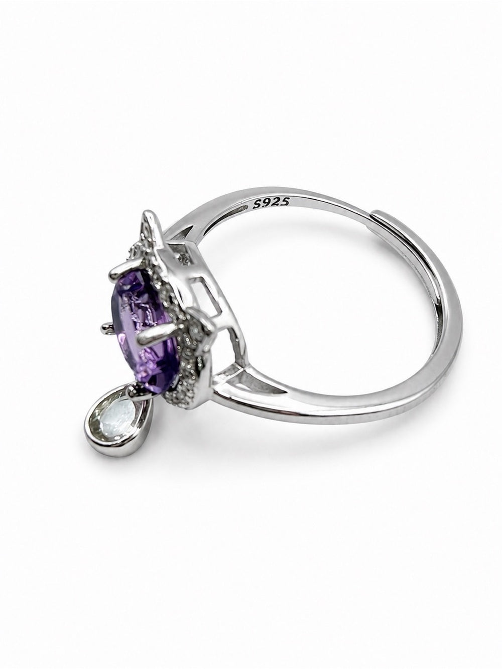 #R4 Luxurious Cat Amethyst Ring