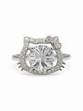 #R14 Hello Kitty Clear Quartz Ring