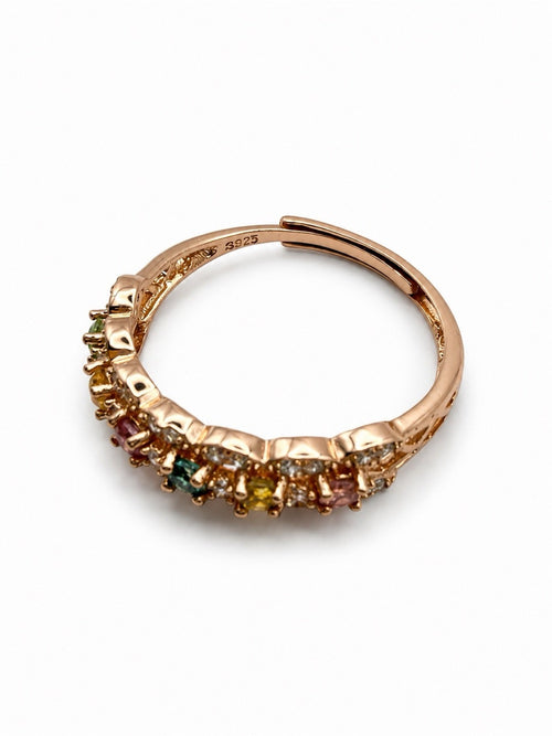 #R12 Tourmaline Botanica Rose Gold Ring