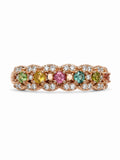 #R12 Tourmaline Botanica Rose Gold Ring