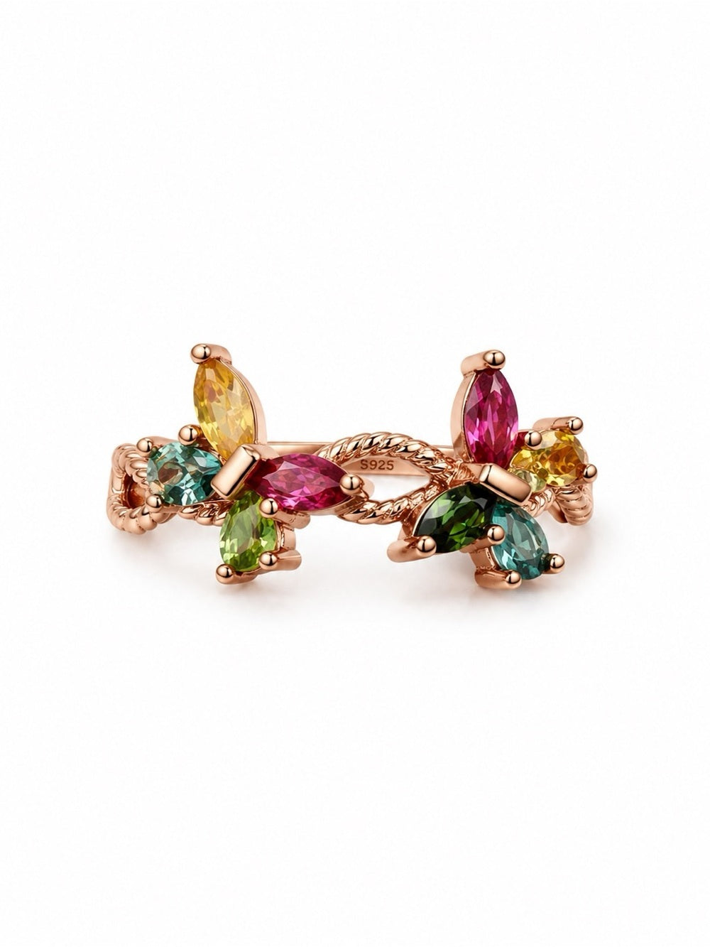 #R9 Tourmaline Butterfly Twist Ring