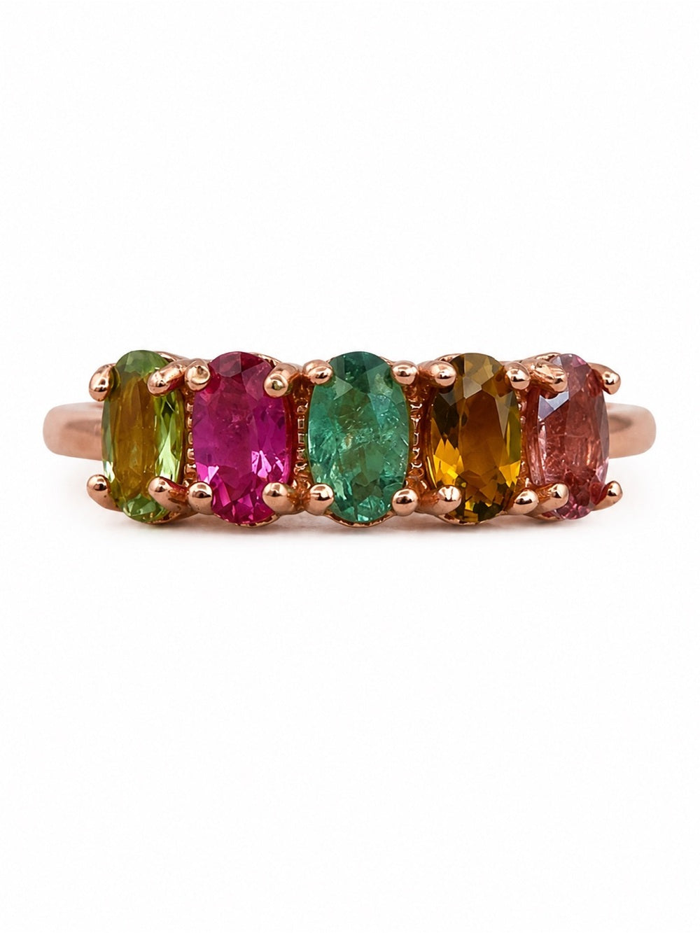 #R6 Tourmaline Half Eternity Ring