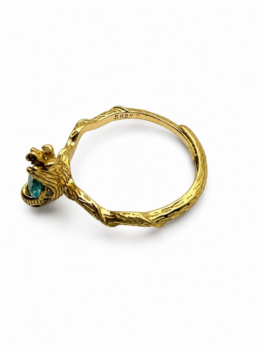 #R24 Blue Tourmaline Cardinal Ring