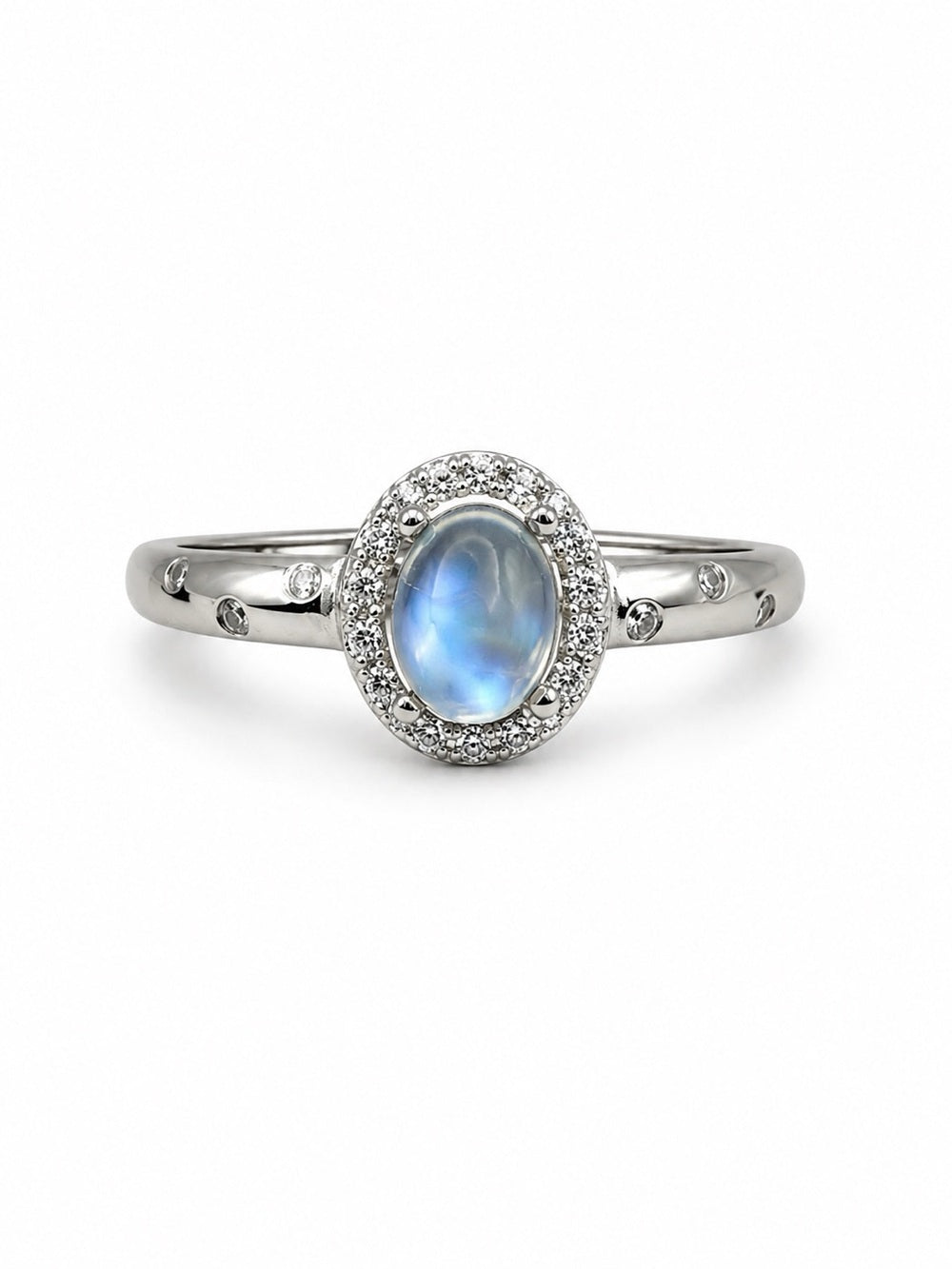 #R26 Rainbow Moonstone Oval Ring