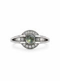 #R32 Madagascar Moonstone Split Shank Ring