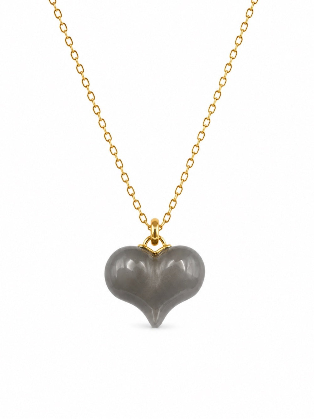 #P17 Midnight Jade Heart Pendant