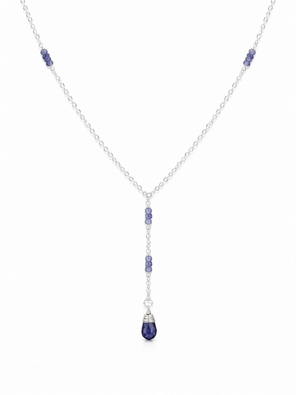 L046 Tanzanite Lariat Necklace