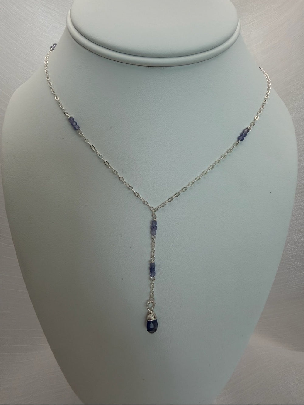 L046 Tanzanite Lariat Necklace