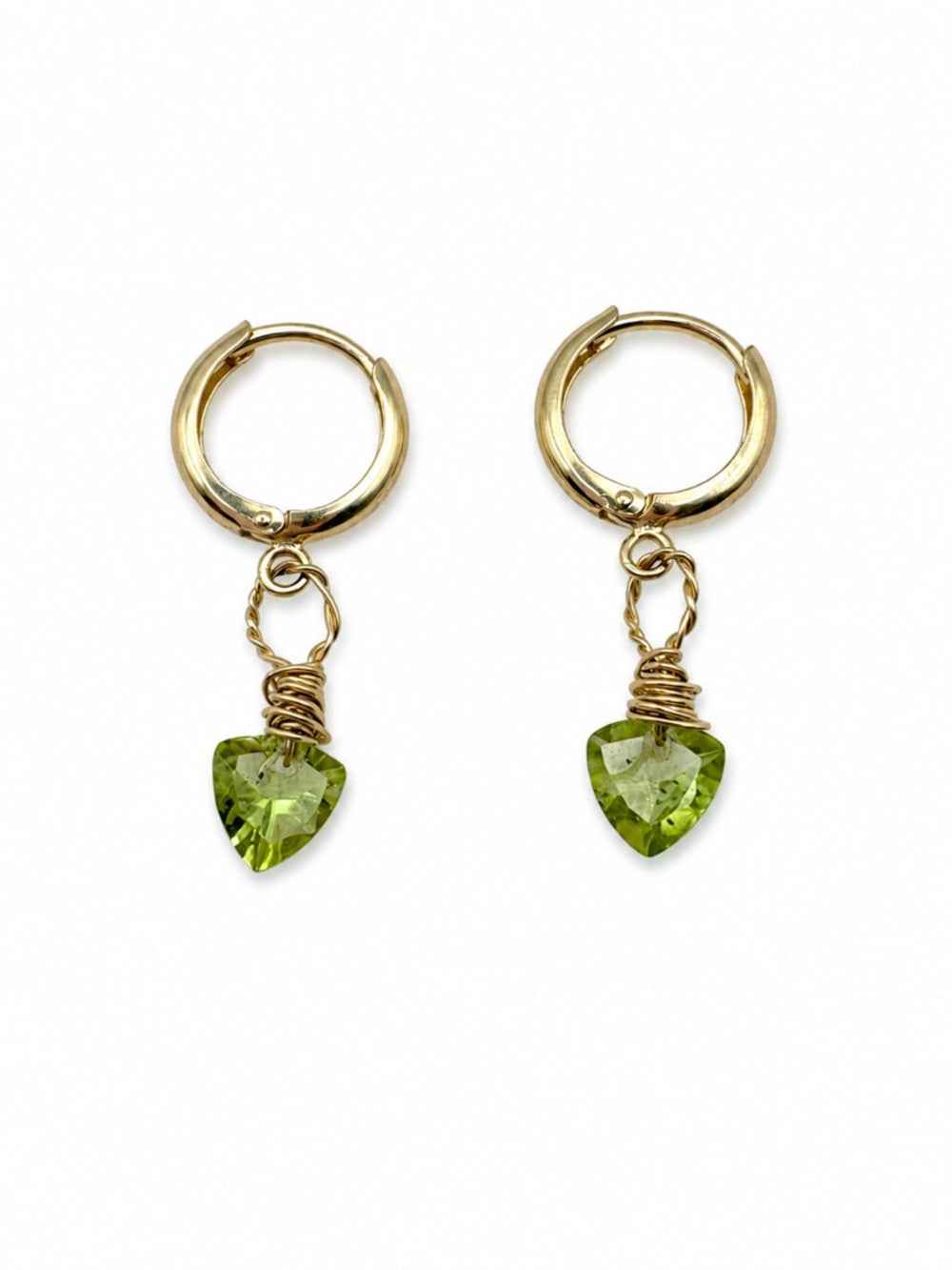 HG10 Peridot Gold Huggies