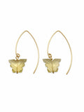 HK16 Lemon Quartz Butterfly Earrings