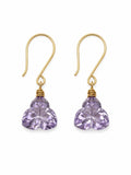 HK20 Amethyst Gold Hook Earrings