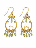 HK24 Peridot Gold Chandelier Earrings