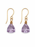 HK21 Amethyst Gold Hook Earrings