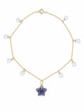 A003 Prehnite and Lolite Star Anklet