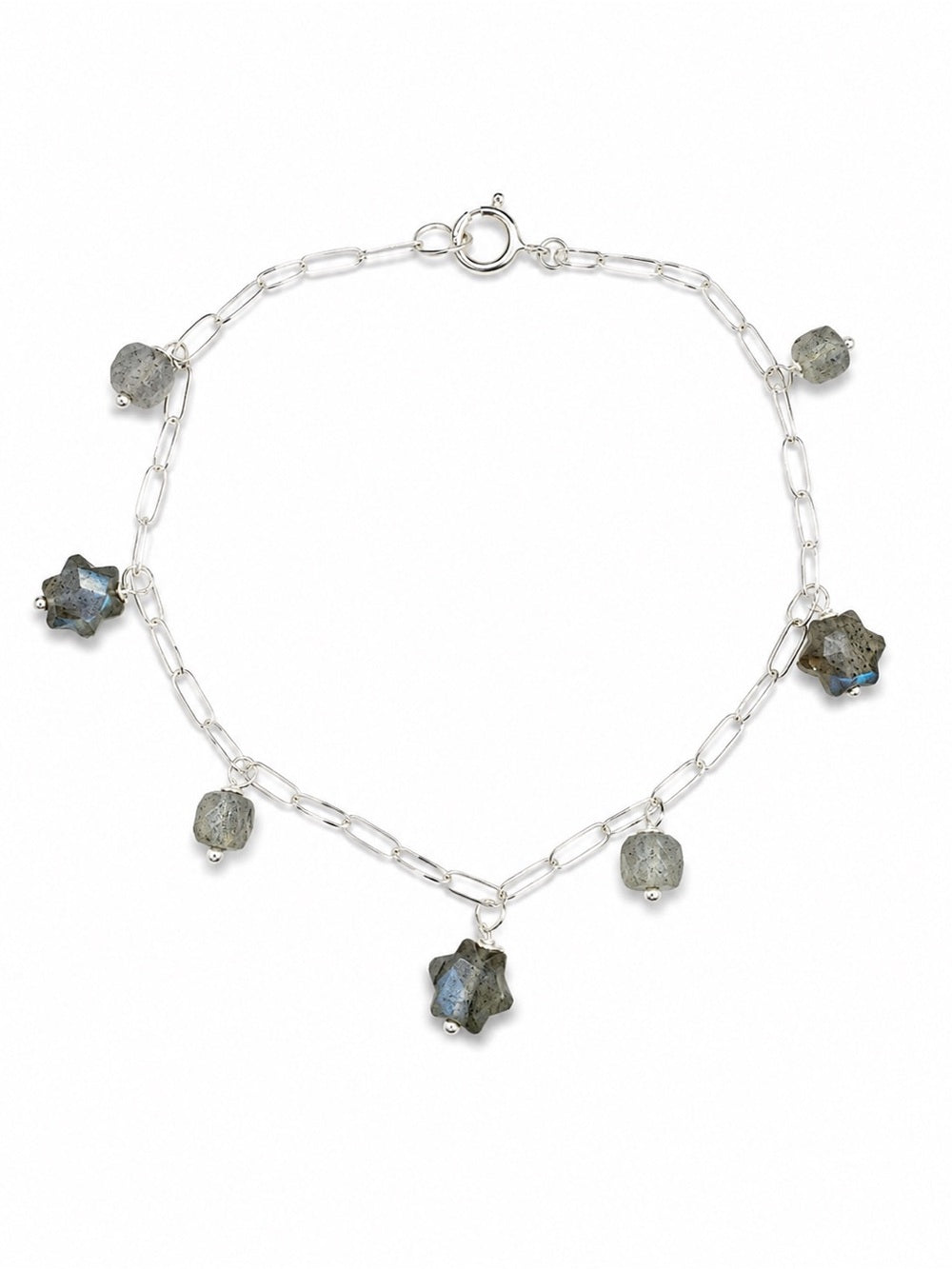 B15 Labradorite Paperclip Star Bracelet