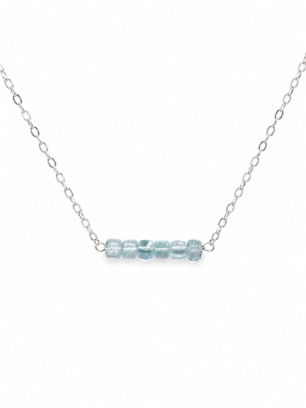 N10 Blue Topaz Bar Necklace