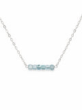 N10 Blue Topaz Bar Necklace