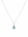 N11 Sky Blue Topaz Trillion Necklace