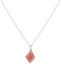 N0074 Guava Quartz Silver Necklace