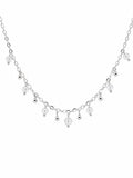 ND003 White Topaz with Beads Necklace