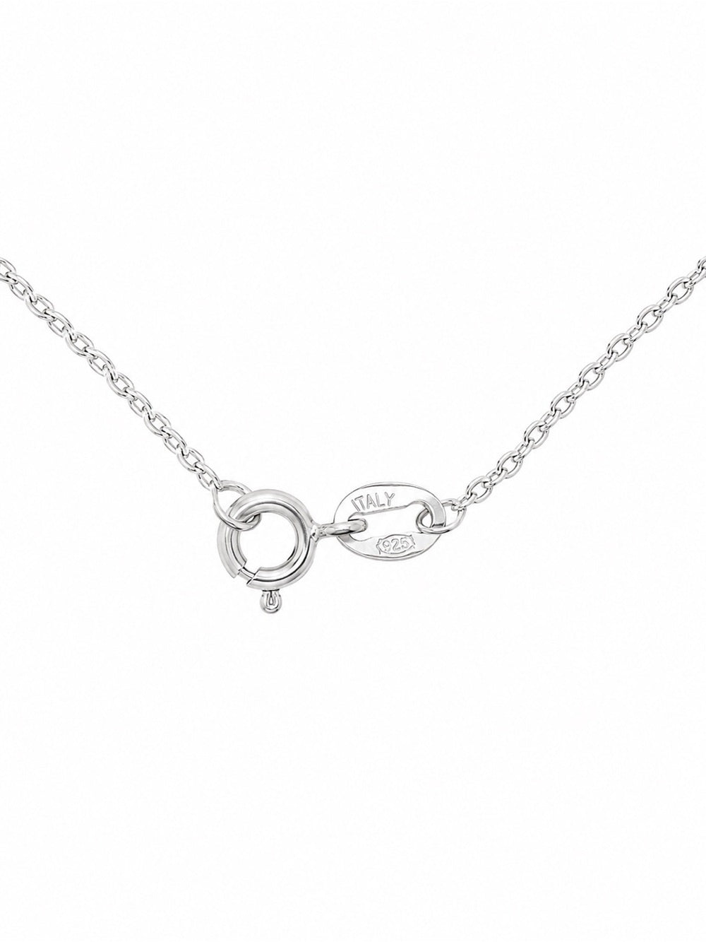 N32 Labradorite Trillion Cut Silver Necklace