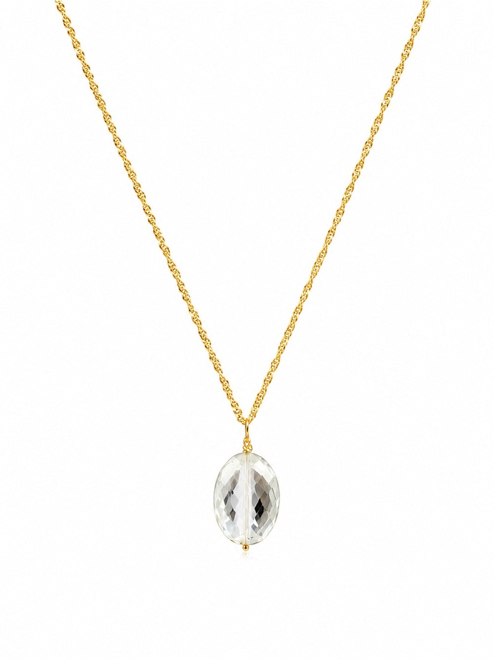 N19 Green Amethyst Gold Necklace