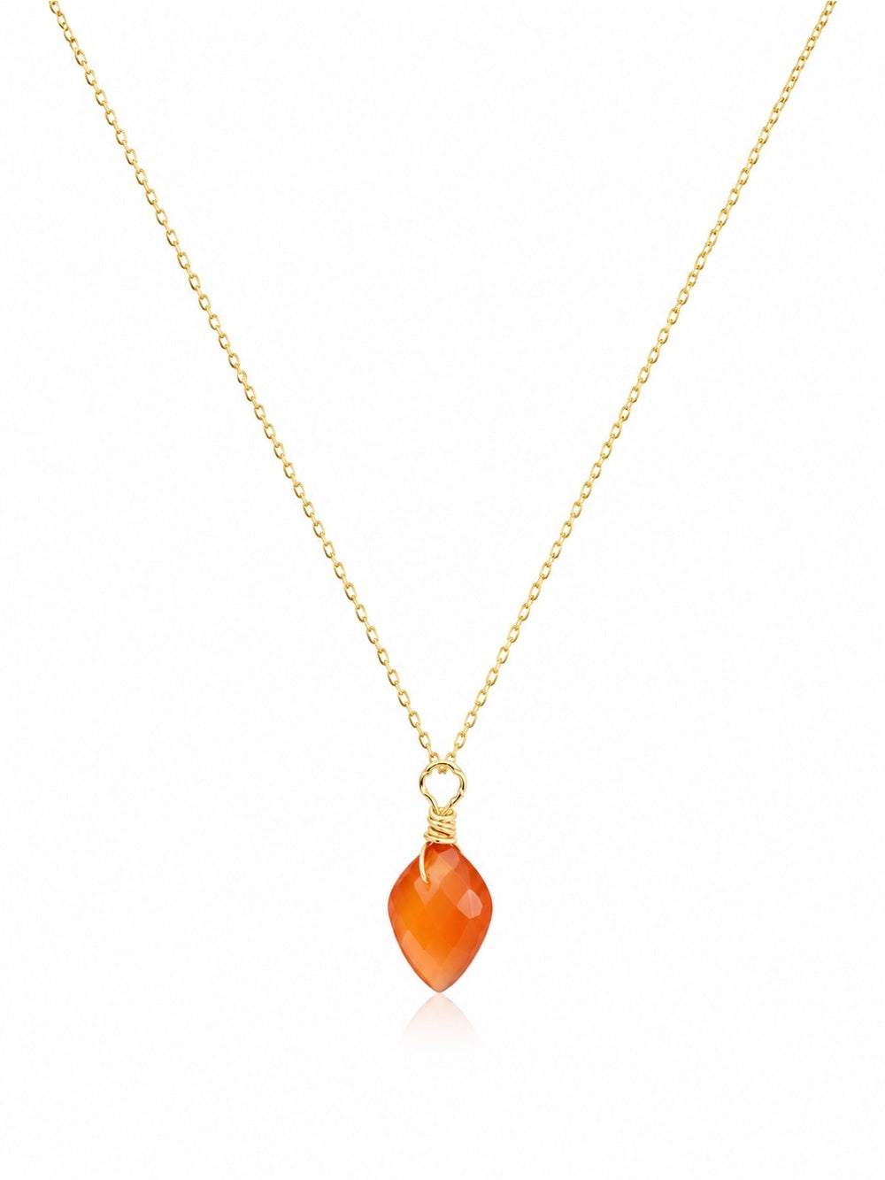 N24 Carnelian Gold Drop Necklace