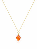 N24 Carnelian Gold Drop Necklace