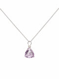 N16 Amethyst Trillion Cut Silver Necklace