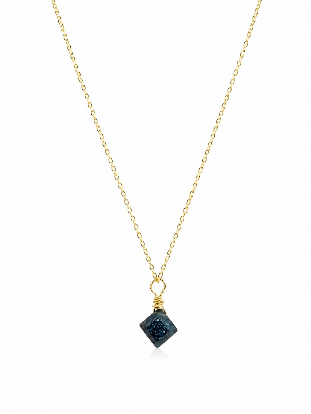 N22 Moss Kyanite Gold Necklace