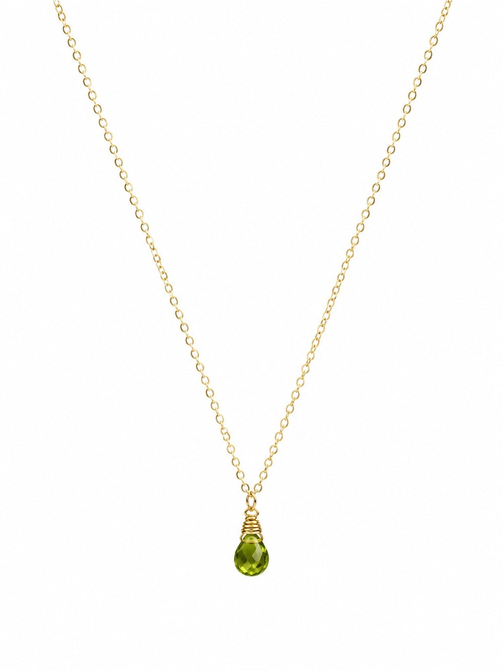 N21 Peridot Gold Drop Necklace