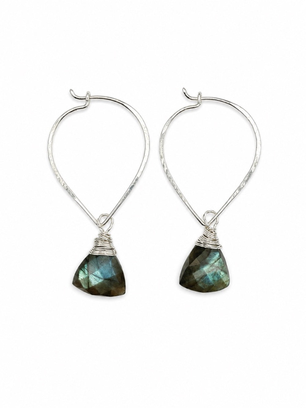 HP11 Labradorite Lotus Hoops (S925)