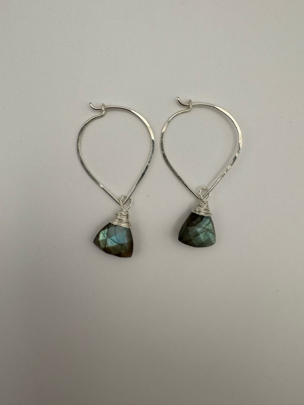 HP11 Labradorite Lotus Hoops (S925)