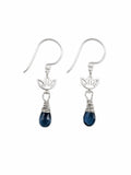 HK10 London Blue Topaz Lotus Dangle Earrings (S925)