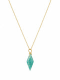 N12 Amazonite Diamond Drop Necklace