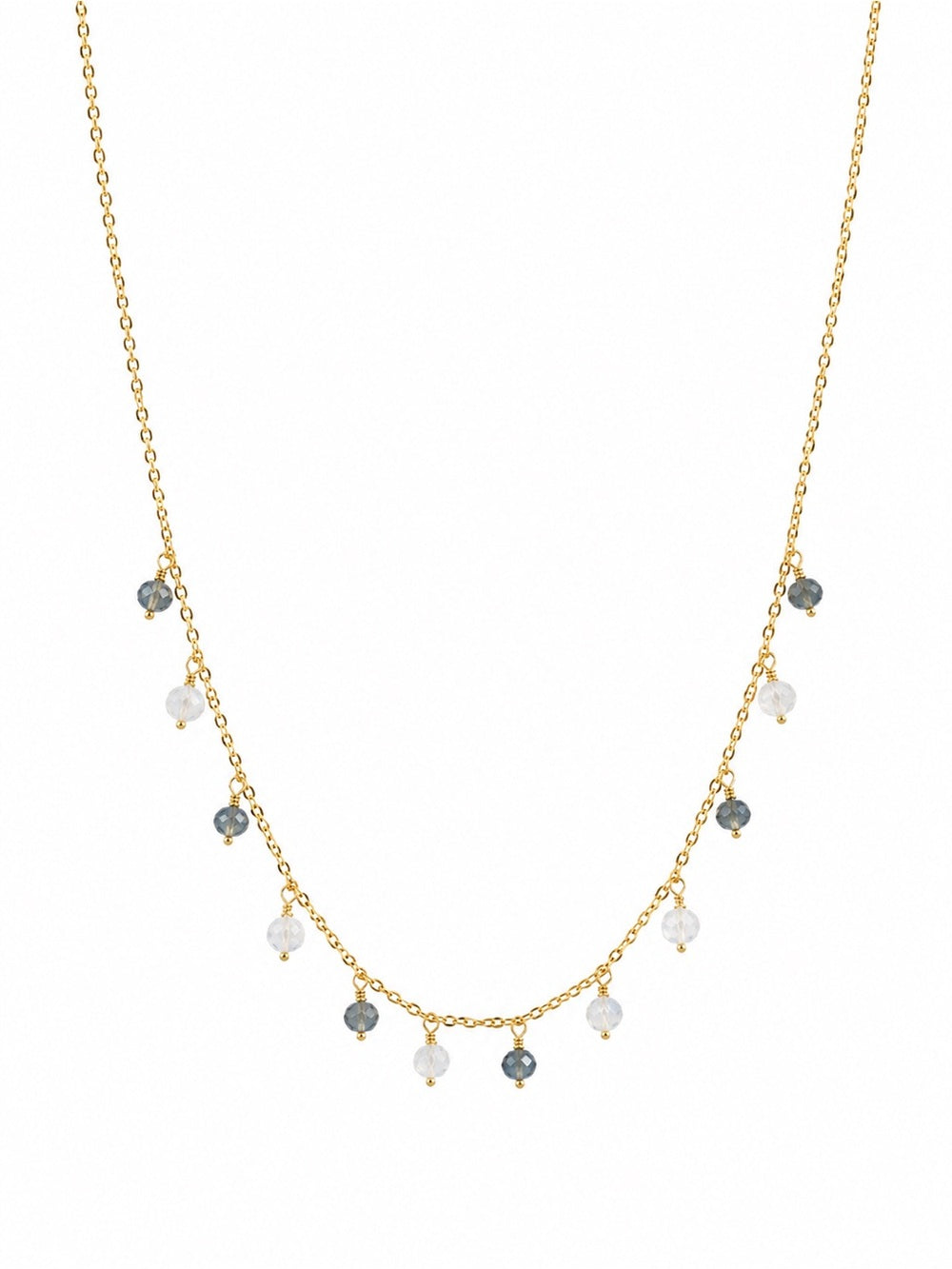 N0007 Moss Kyanite + Moonstone Necklace