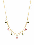 N0010 Rainbow Star Tourmaline Necklace