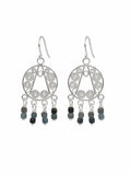 HK50 Grandidierite Dangle Earrings (S925)