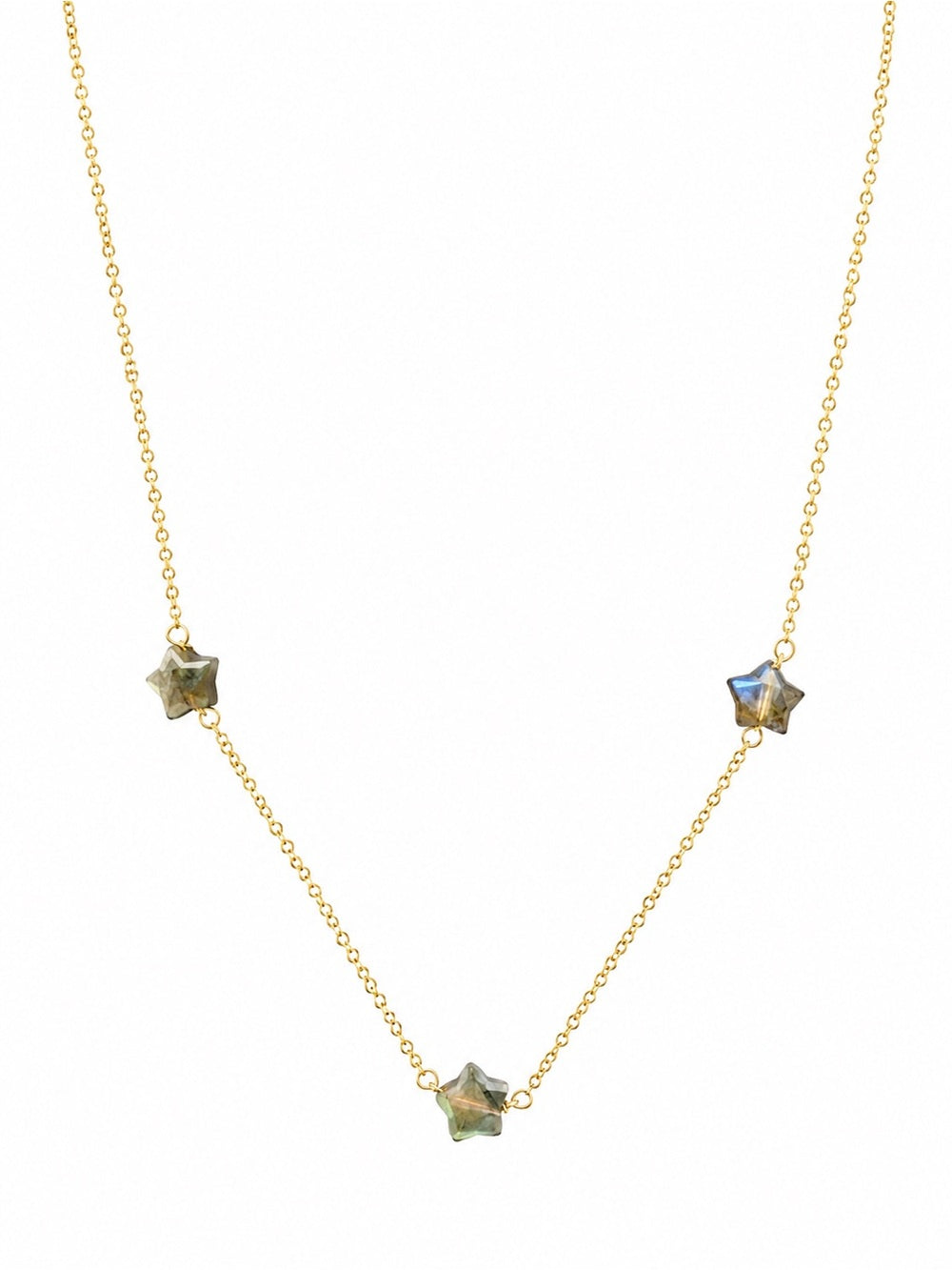 N30 Labradorite Triple Star Necklace